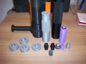Silencers and adapters I printed in the past