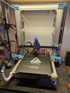 Front view of completed printer