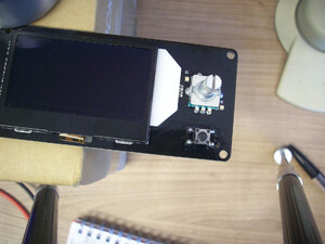 Front of LCD, with new button