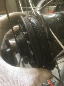 Plastic disc on gearbox