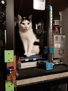 Ares sitting on my 3D printer