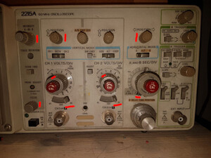 My Tektronix 2215A set up for Oscilloscope Music