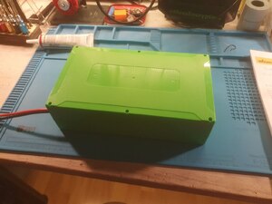 Assembled battery box, side