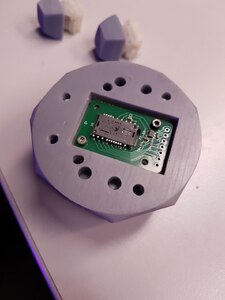 Sensor mounted inside first case print